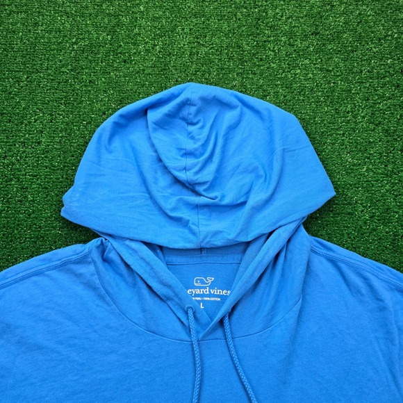 Vineyard Vines Hoodie Tshirt Mens Large Blue Pullover Graphic Whale Logo Casual - Picture 2 of 14